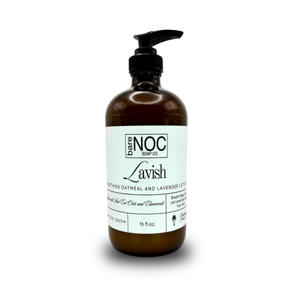 Lavish Natural Lotion – Calming Lavender Luxury for Sensitive Skin -`16oz